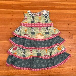 Jelly the Pug Hello Summer Twirl Dress hot air balloon tiered dress.